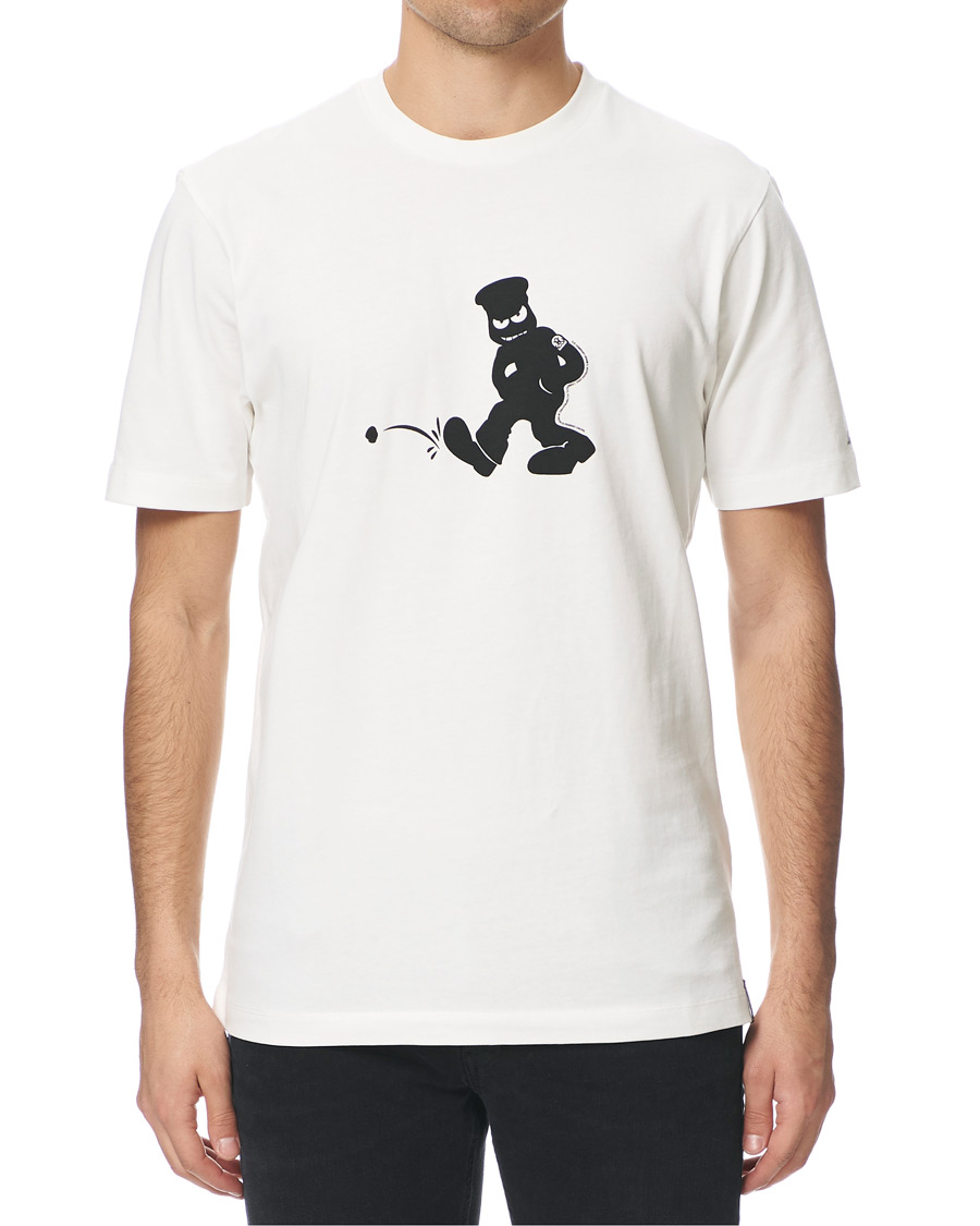 Herre | T-Shirts | C.P. Company | Comics And Cars Logo Tee Off White