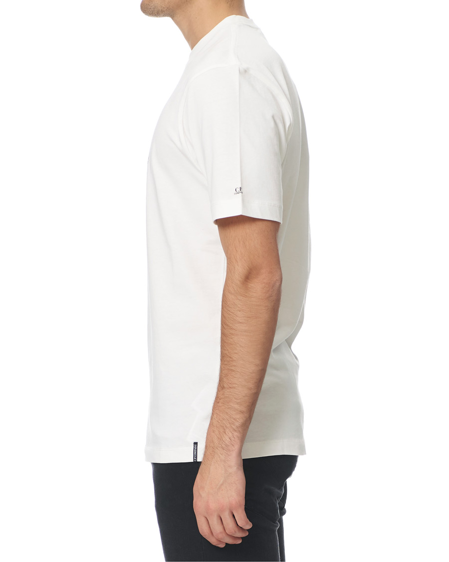 Herre | T-Shirts | C.P. Company | Comics And Cars Logo Tee Off White