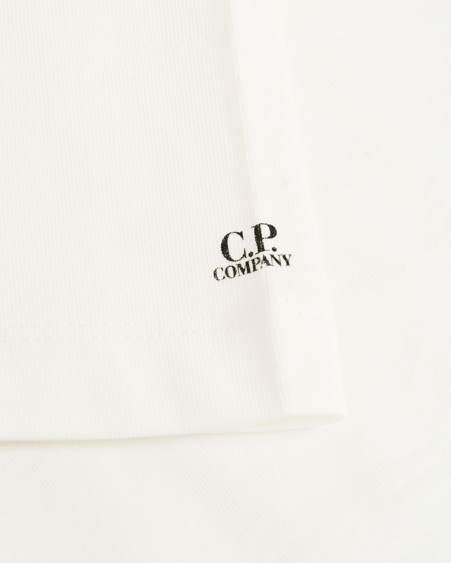Herre | T-Shirts | C.P. Company | Comics And Cars Logo Tee Off White