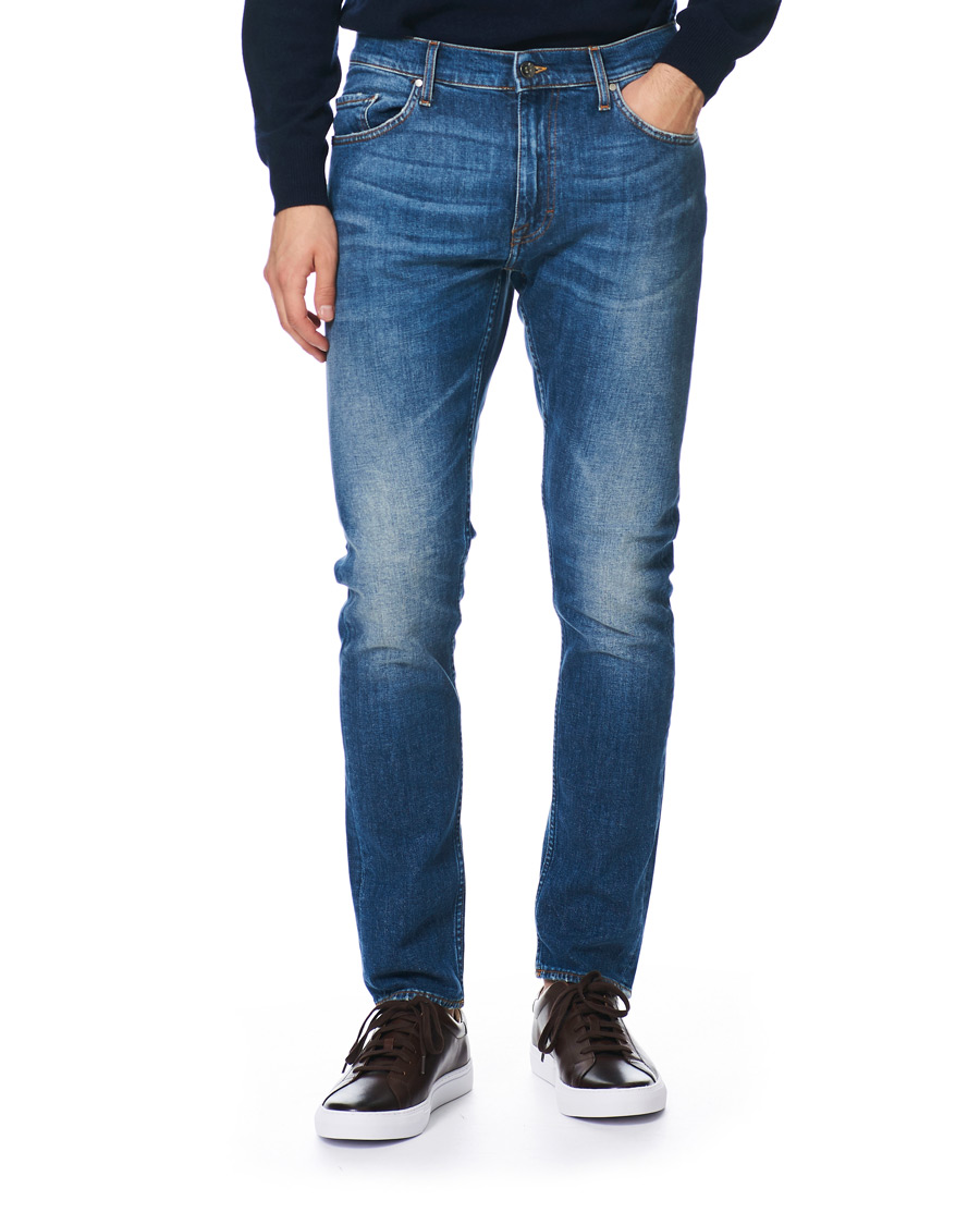 Herre | Jeans | Tiger of Sweden | Pistolero Stretch Organic Cotton Son Jeans Mid Blue
