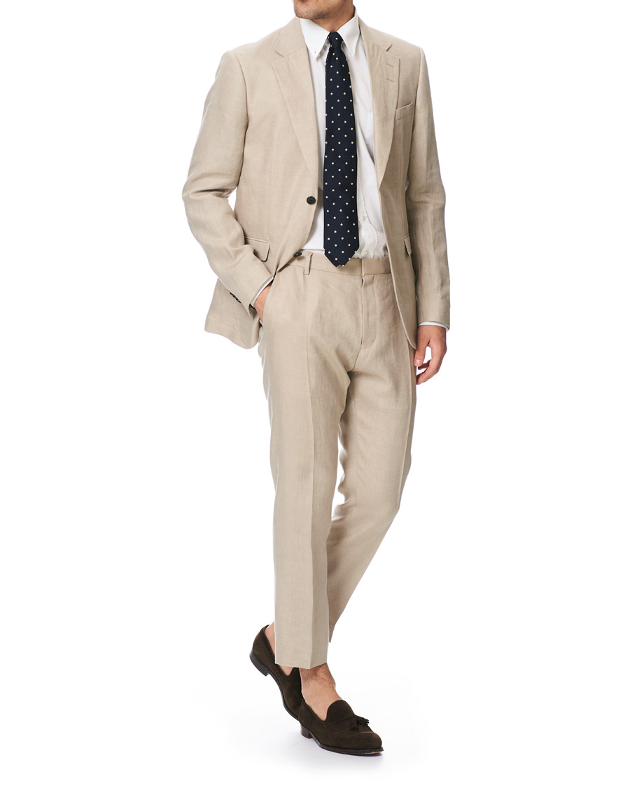 Herre | Bukser | Tiger of Sweden | Cone Linen Suit Trousers Irish Cream