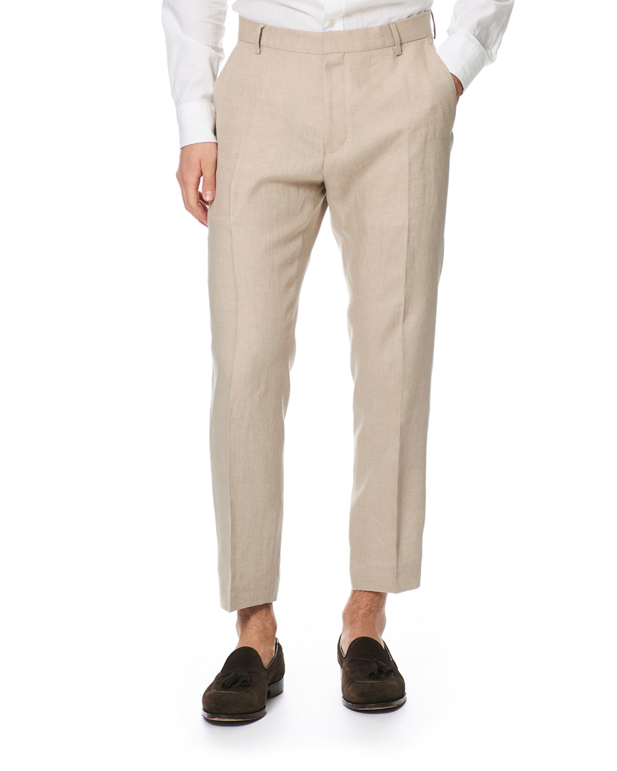 Herre | Bukser | Tiger of Sweden | Cone Linen Suit Trousers Irish Cream