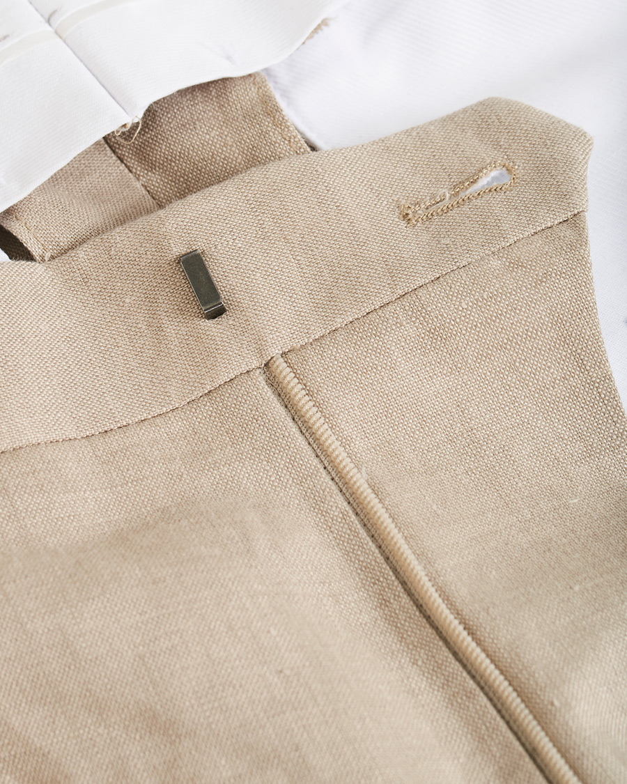 Herre | Bukser | Tiger of Sweden | Cone Linen Suit Trousers Irish Cream