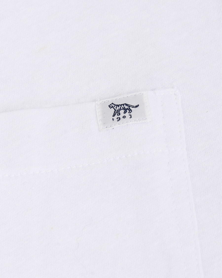 Herre | T-Shirts | Tiger of Sweden | Didelot Linen Pocket Crew Neck Tee White