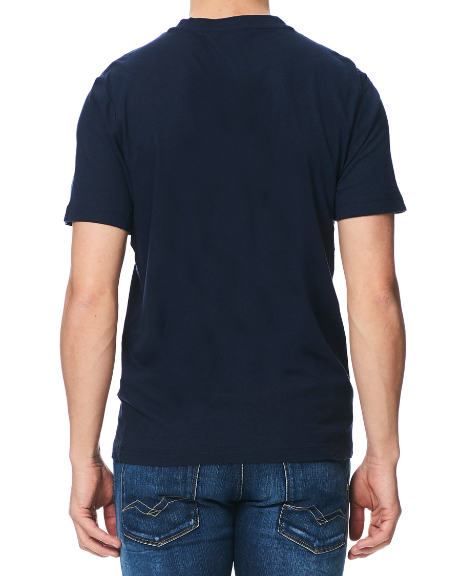 Herre | T-Shirts | Tiger of Sweden | Didelot Linen Pocket Crew Neck Tee Navy