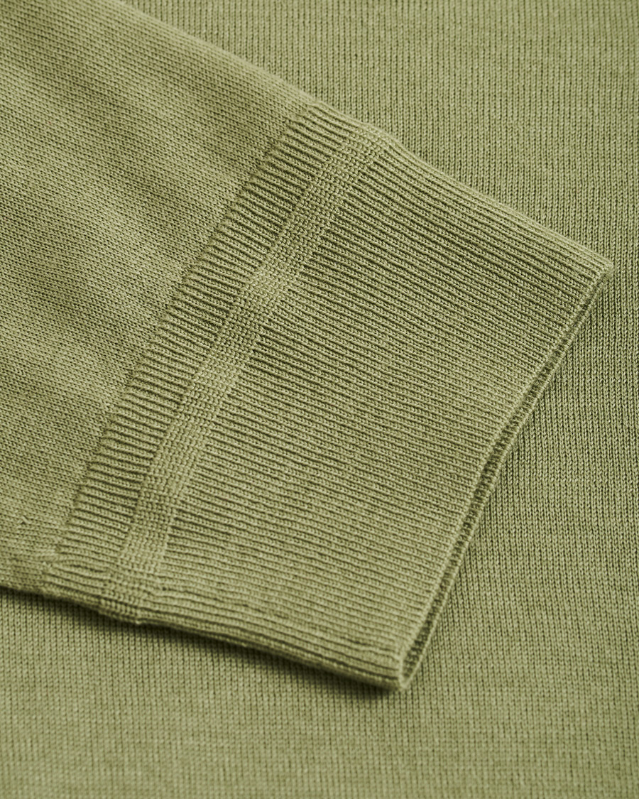Herre | Gensere | Tiger of Sweden | Newton Knitted Long Sleeve Polo Caraway Green