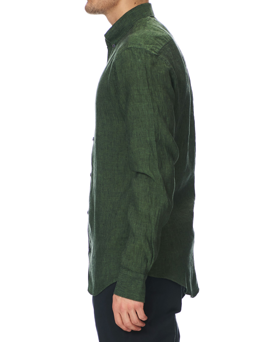 Herre | Skjorter | Tiger of Sweden | Fenald Button Down Linen Shirt Green