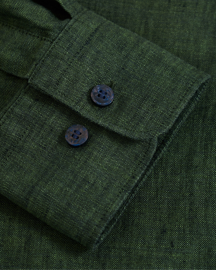 Herre | Skjorter | Tiger of Sweden | Fenald Button Down Linen Shirt Green
