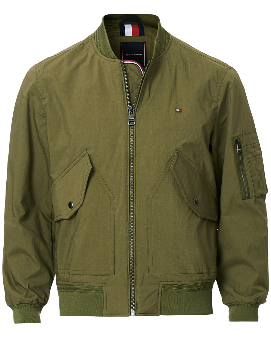 Herre | Jakker | Tommy Hilfiger | Lightweight Cotton Bomber Jacket Moss Green