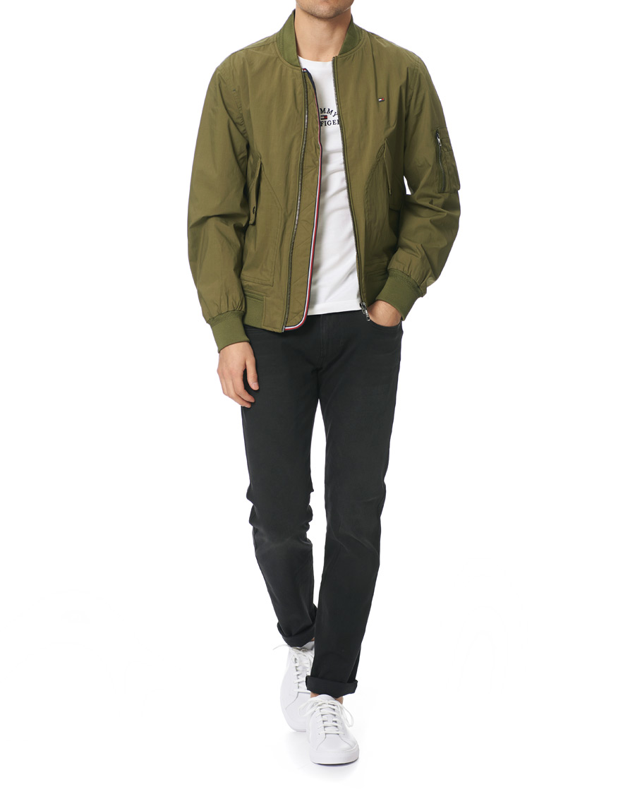 Herre | Jakker | Tommy Hilfiger | Lightweight Cotton Bomber Jacket Moss Green