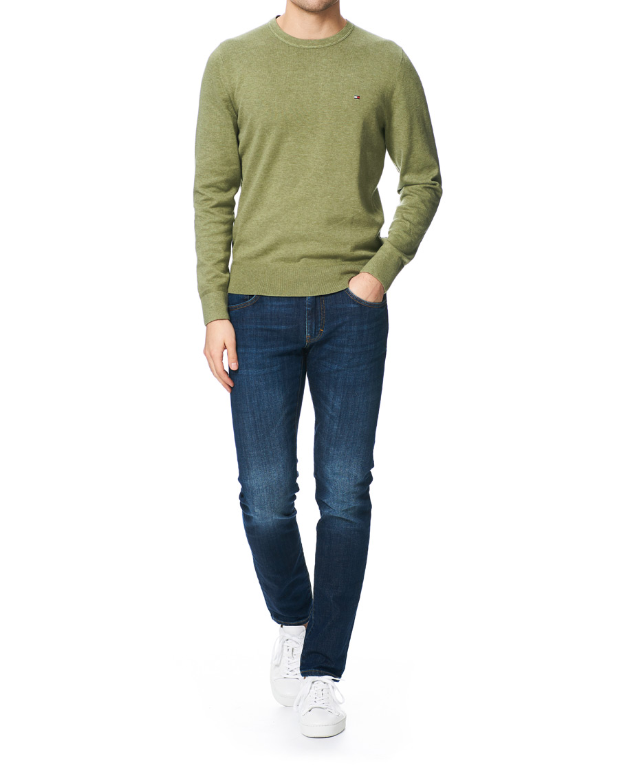 Herre | Gensere | Tommy Hilfiger | Organic Cotton/Silk Crew Neck Pullover Faded Olive