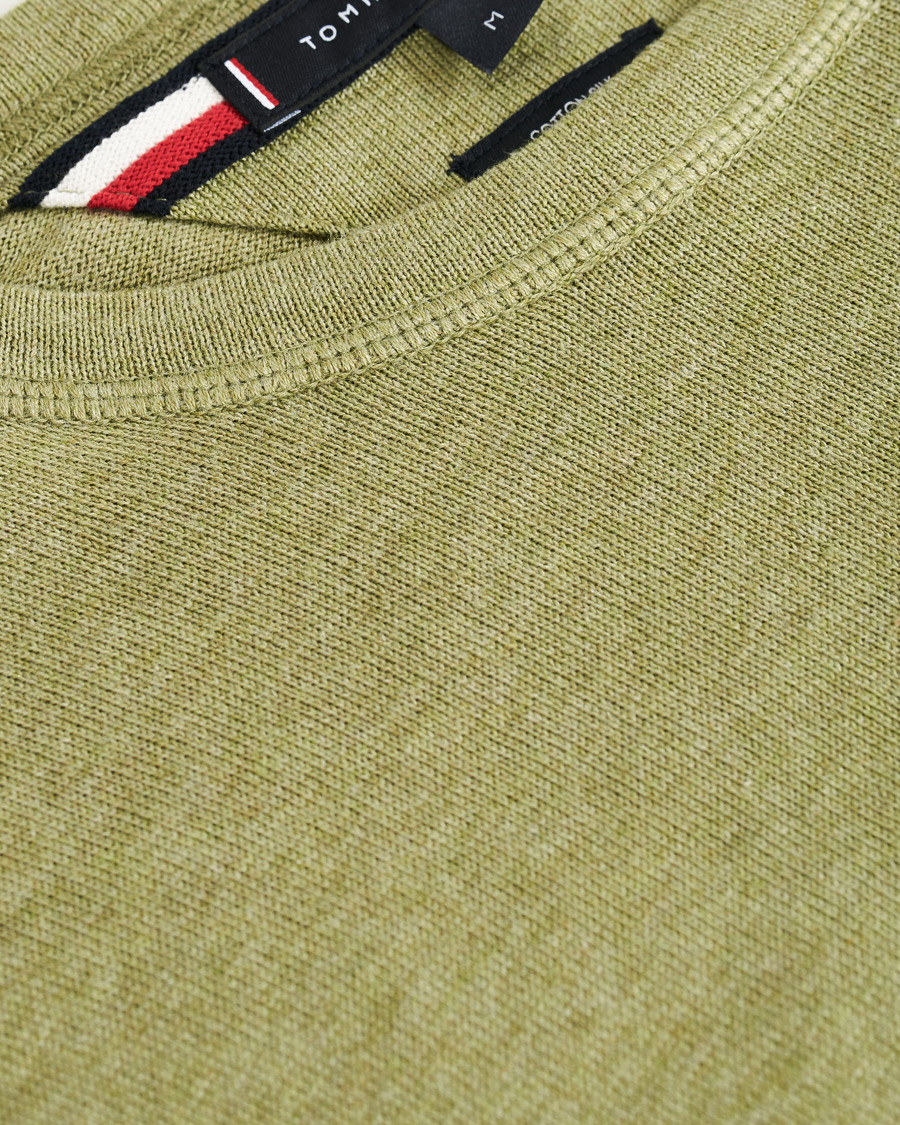 Herre | Gensere | Tommy Hilfiger | Organic Cotton/Silk Crew Neck Pullover Faded Olive