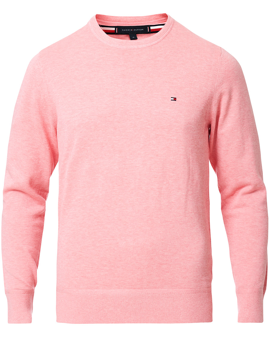 Herre | Gensere | Tommy Hilfiger | Organic Cotton/Silk Crew Neck Pullover Pink Grapefruit