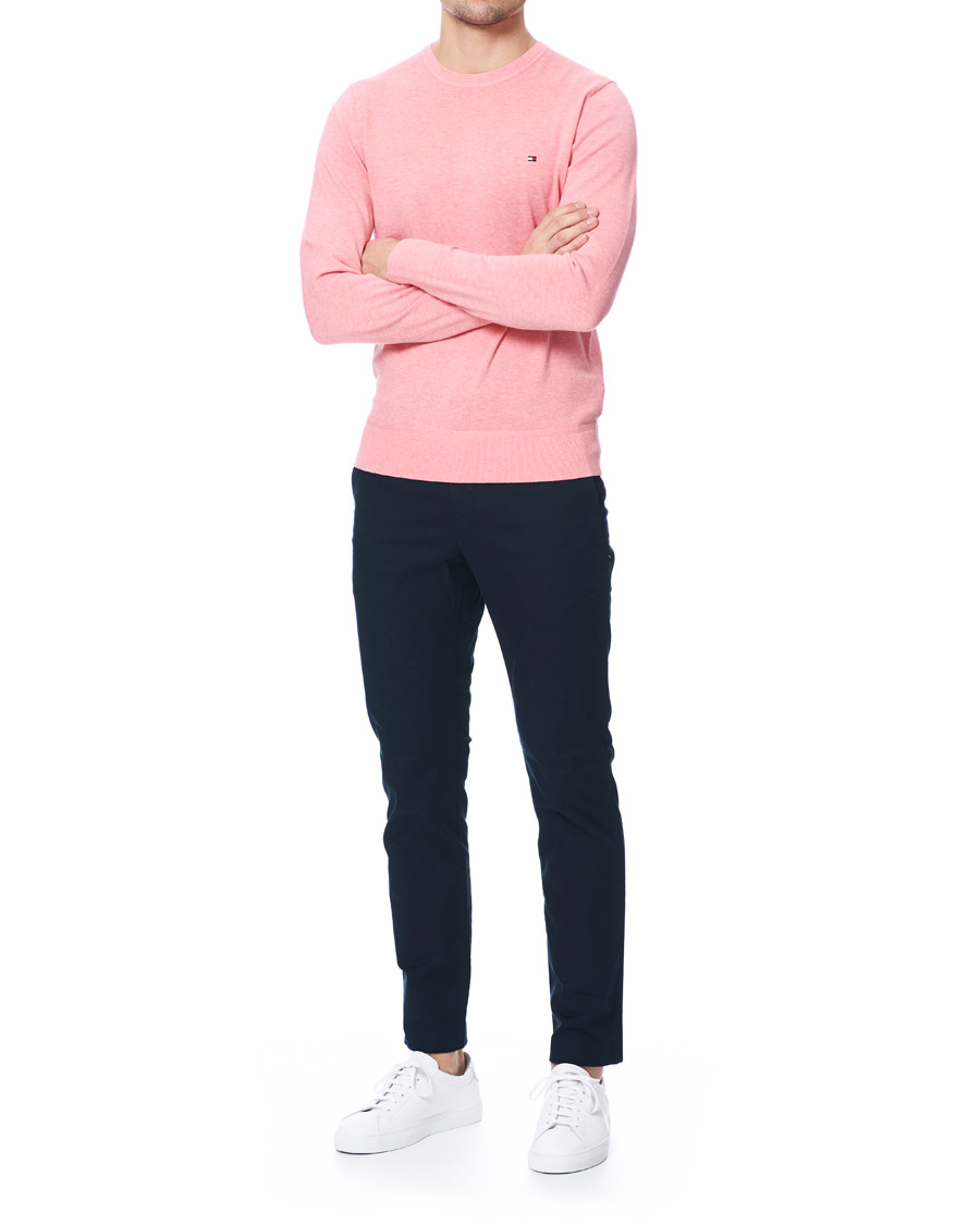 Herre | Gensere | Tommy Hilfiger | Organic Cotton/Silk Crew Neck Pullover Pink Grapefruit