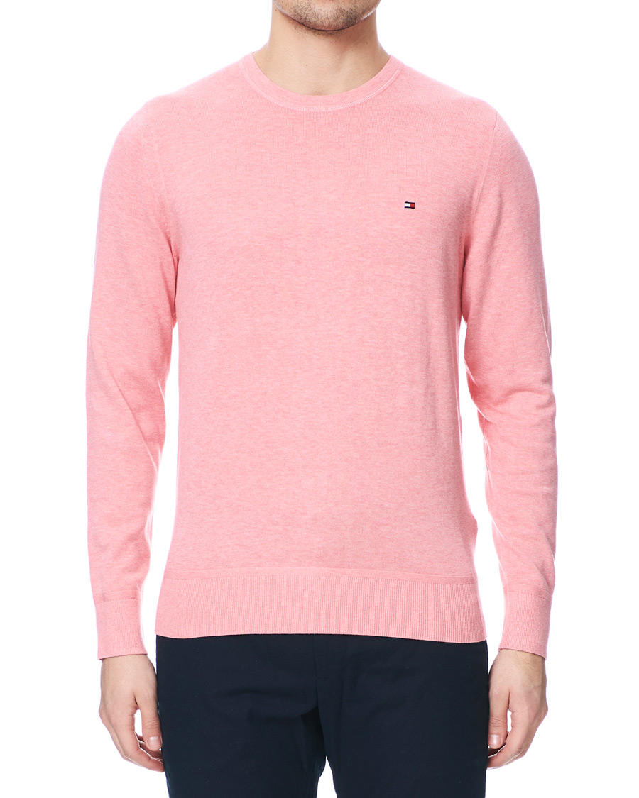 Herre | Gensere | Tommy Hilfiger | Organic Cotton/Silk Crew Neck Pullover Pink Grapefruit