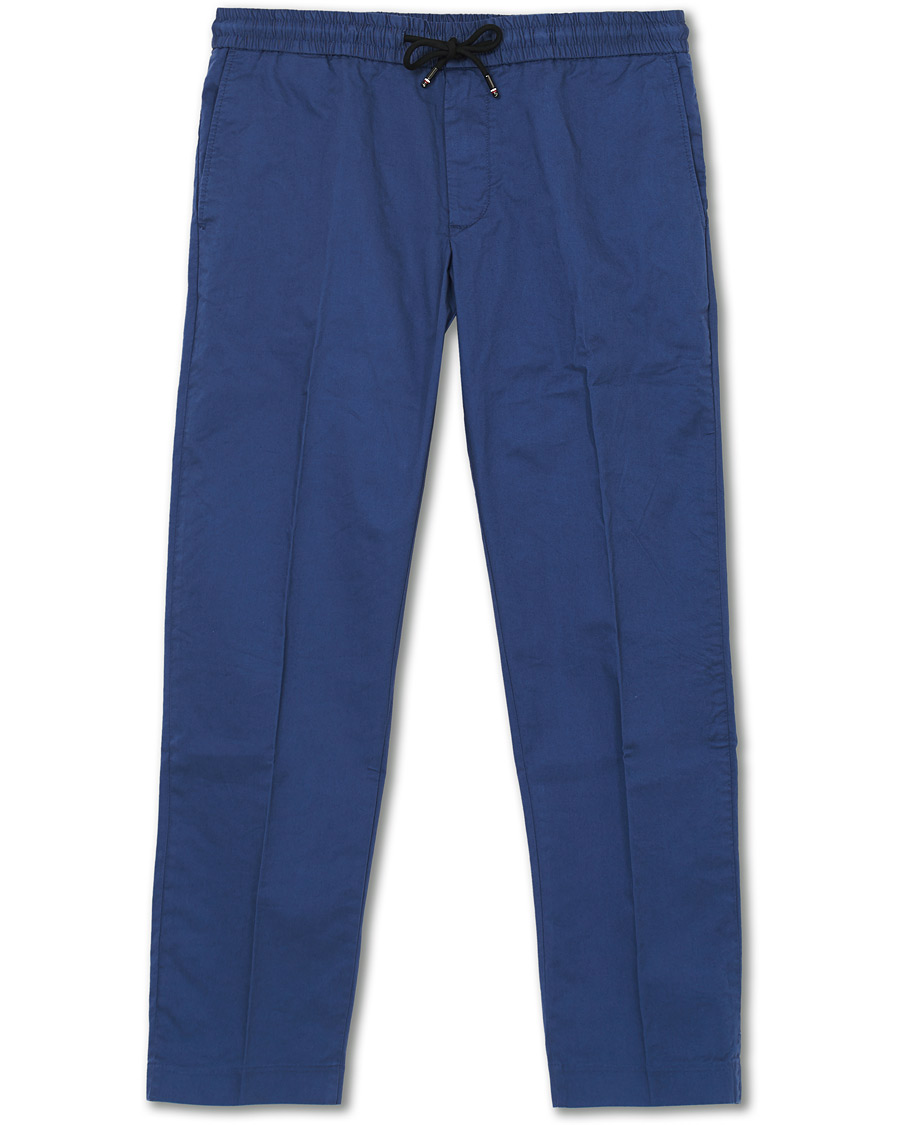 Herre | Bukser | Tommy Hilfiger | Summer Twill Flex Drawstring Trousers Faded Indigo