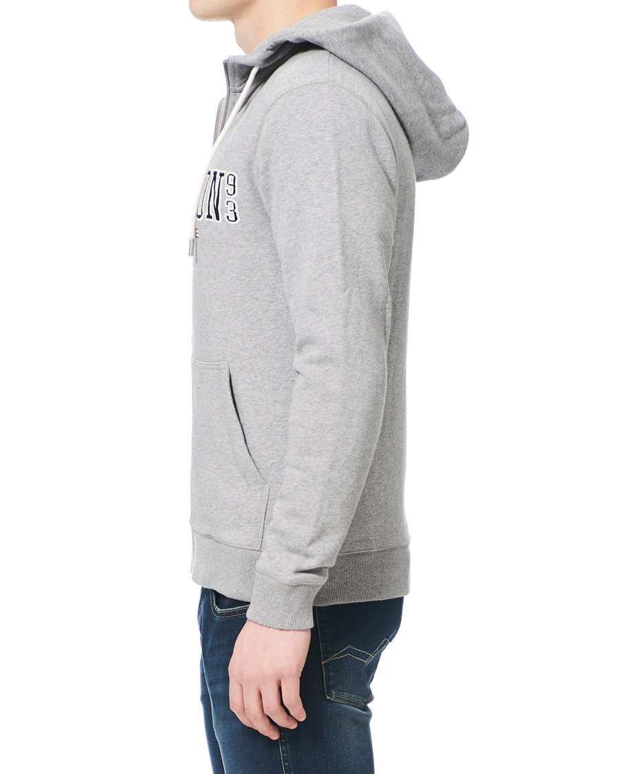 Herre | Gensere | Lexington | Michael Full Zip Logo Hoodie Grey Melange