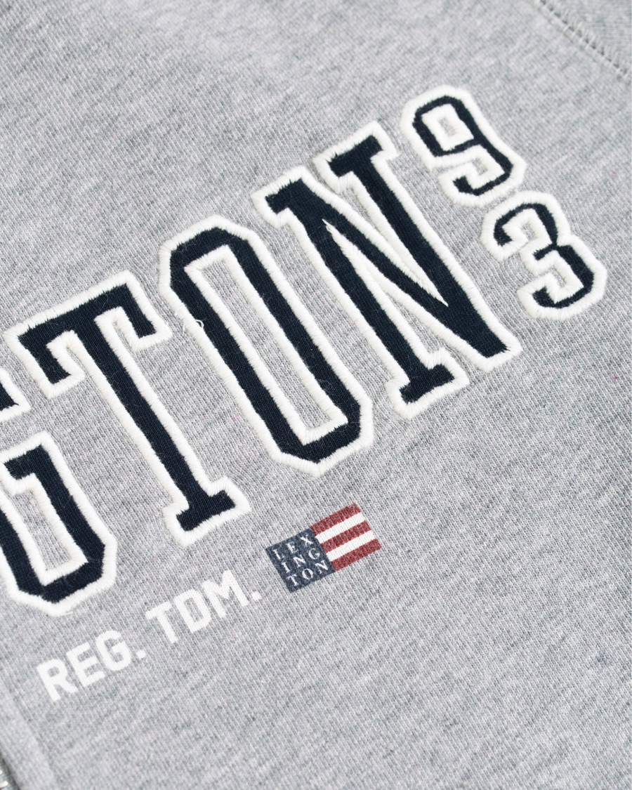 Herre | Gensere | Lexington | Michael Full Zip Logo Hoodie Grey Melange
