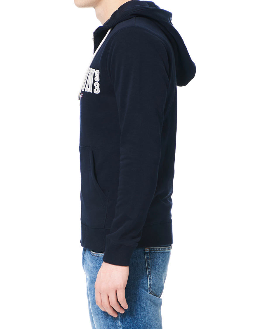 Herre | Gensere | Lexington | Michael Full Zip Logo Hoodie Dark Blue