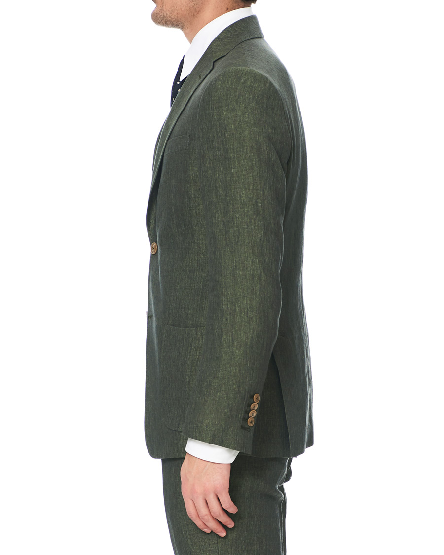 Herre | Dressjakker | Morris Heritage | Mike Patch Pocket Linen Blazer Green