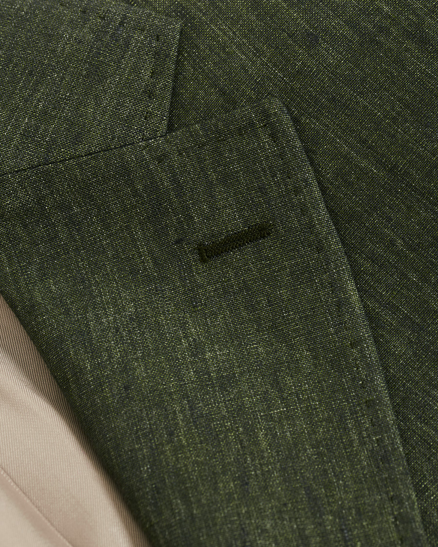 Herre | Dressjakker | Morris Heritage | Mike Patch Pocket Linen Blazer Green