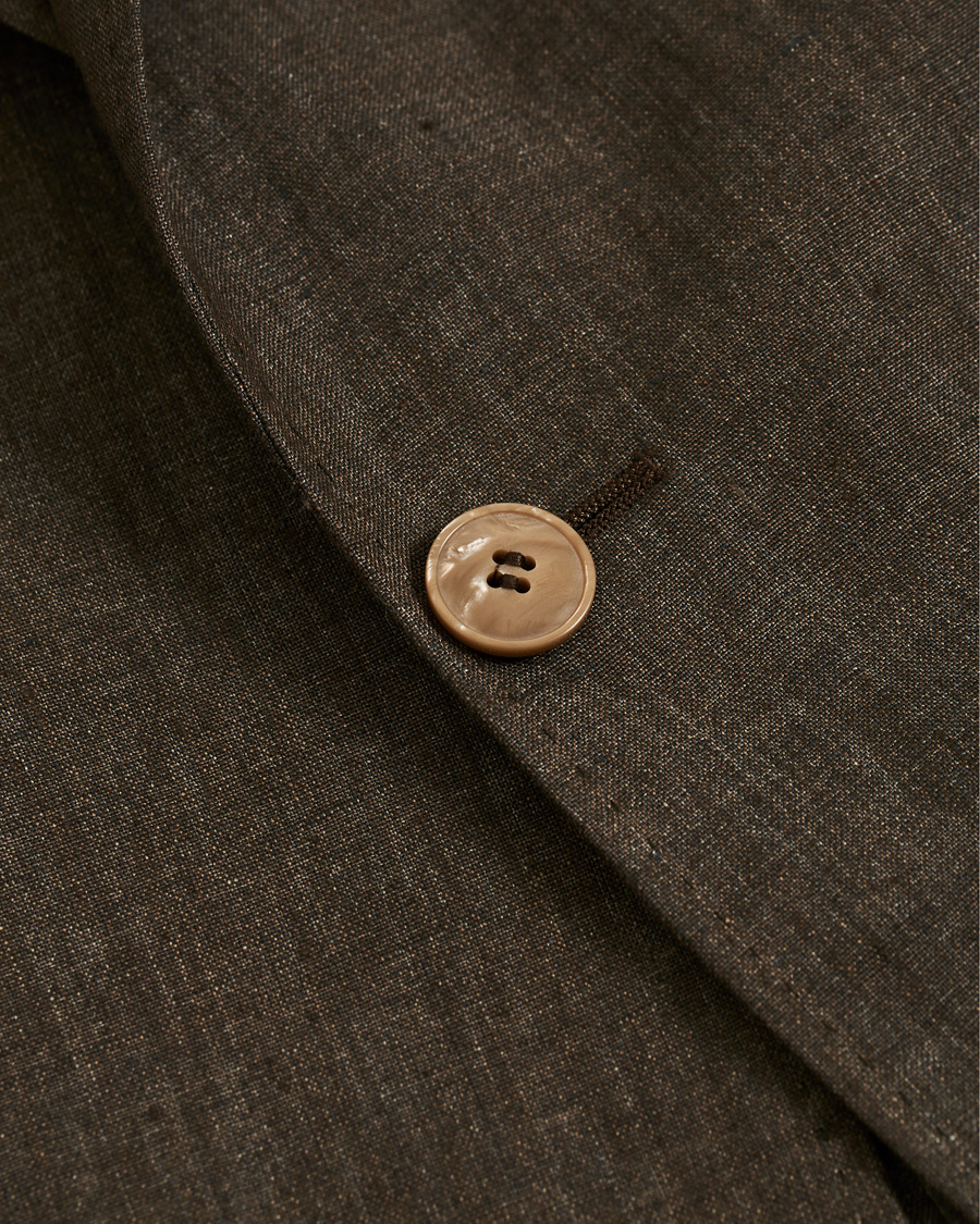 Herre | Dressjakker | Morris Heritage | Mike Patch Pocket Linen Blazer Brown