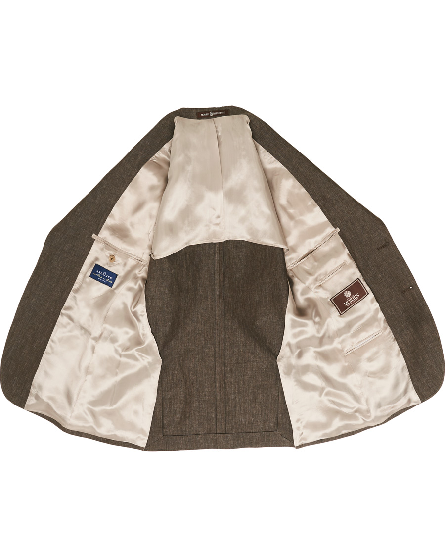 Herre | Dressjakker | Morris Heritage | Mike Patch Pocket Linen Blazer Brown