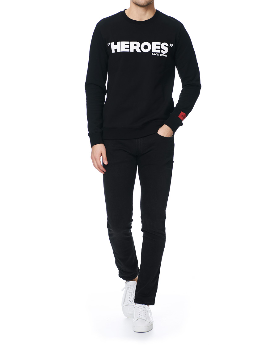 Herre | Gensere | HUGO | Deroes Printed Sweatshirt Black