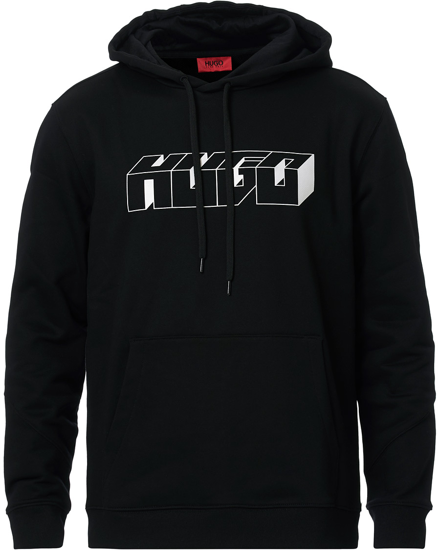 Herre | Gensere | HUGO | Dazarus Reflex Print Relaxed Fit Hoodie Black