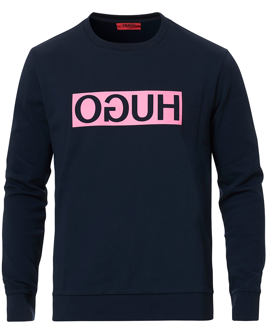 Herre | Gensere | HUGO | Dicago Crew Neck Logo Sweatshirt Dark Blue