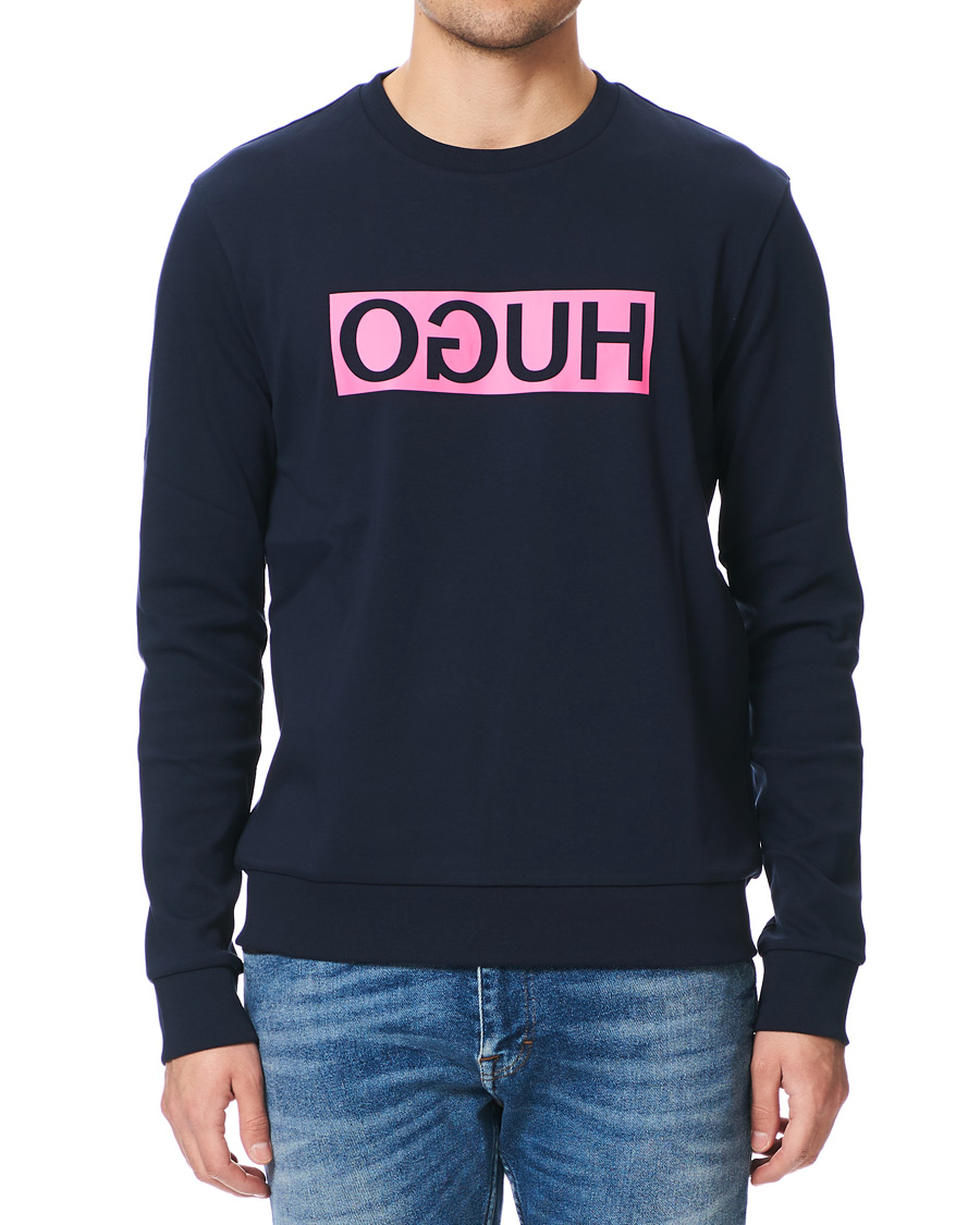 Herre | Gensere | HUGO | Dicago Crew Neck Logo Sweatshirt Dark Blue