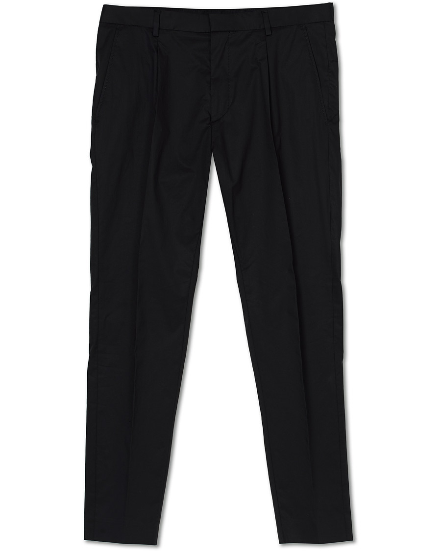Herre | Bukser | HUGO | Gadu Pleated Stretch Pants Black