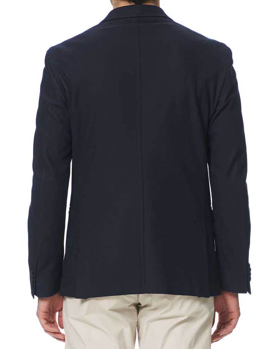 Herre | Dressjakker | BOSS BLACK | BOSS Norwin Structured Knitted Blazer Navy