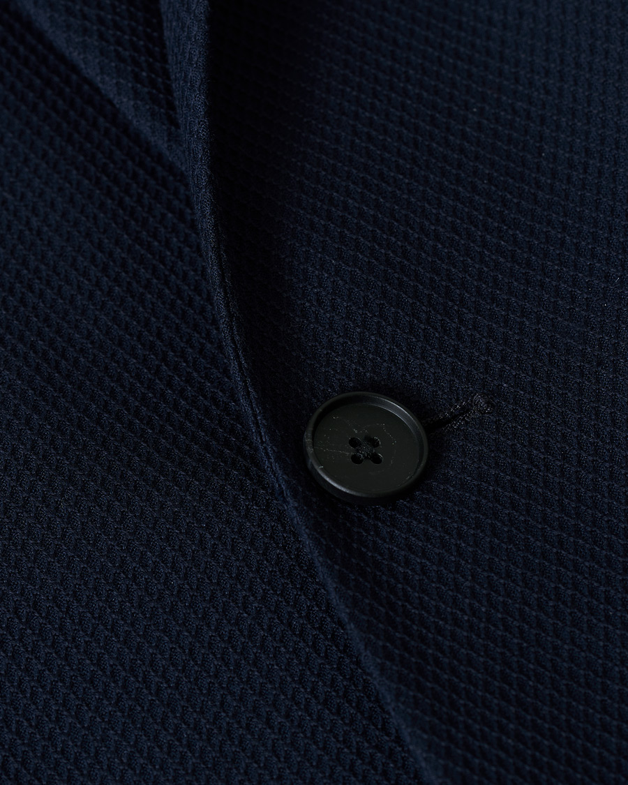 Herre | Dressjakker | BOSS BLACK | BOSS Norwin Structured Knitted Blazer Navy