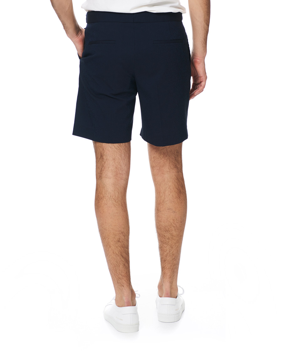 Herre | Shorts | BOSS BLACK | BOSS Pepe Pleated Seersucker Suit Shorts Open Blue