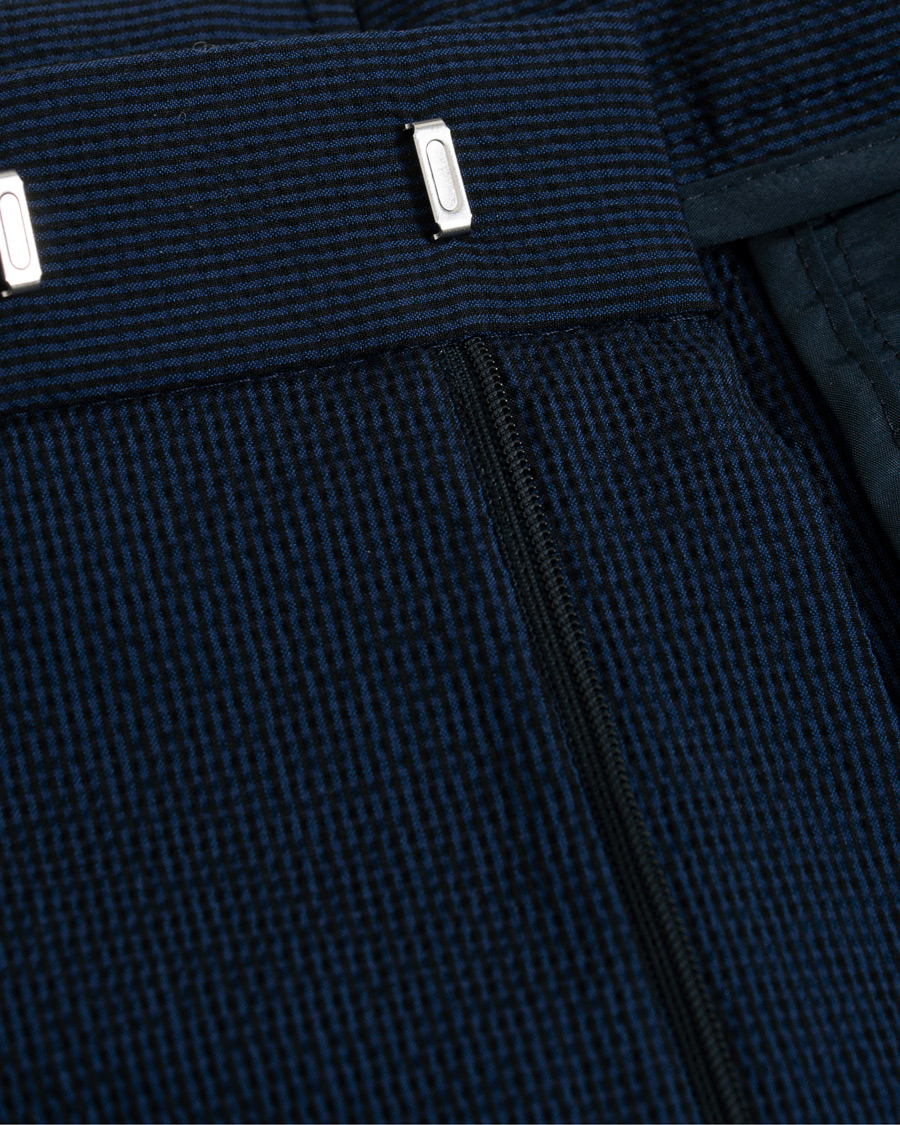 Herre | Shorts | BOSS BLACK | BOSS Pepe Pleated Seersucker Suit Shorts Open Blue