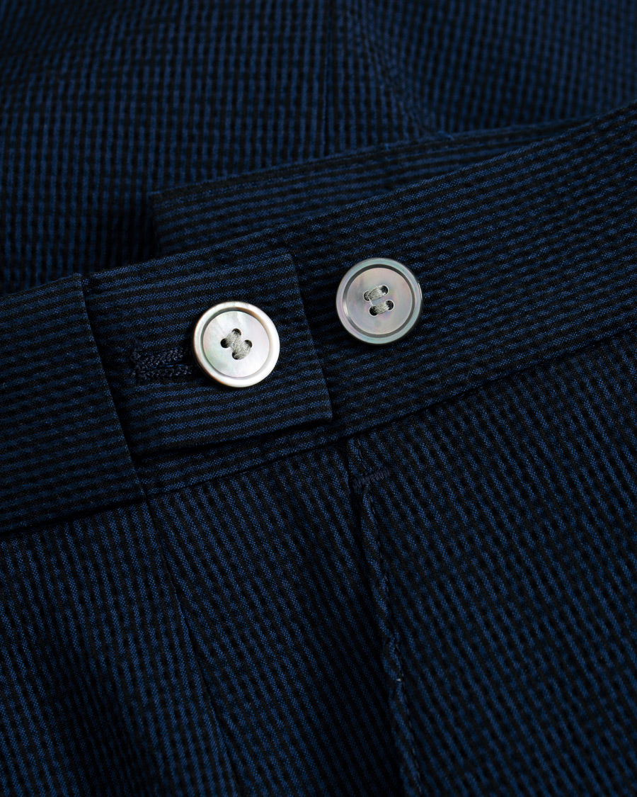 Herre | Shorts | BOSS BLACK | BOSS Pepe Pleated Seersucker Suit Shorts Open Blue