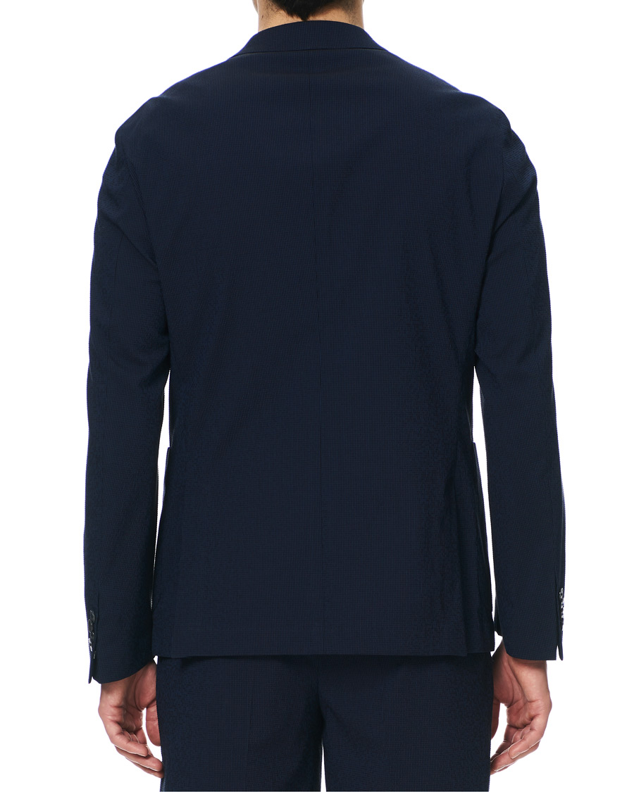 Herre | Dressjakker | BOSS BLACK | BOSS Nold Virgin Wool Seersucker Suit Blazer Open Blue