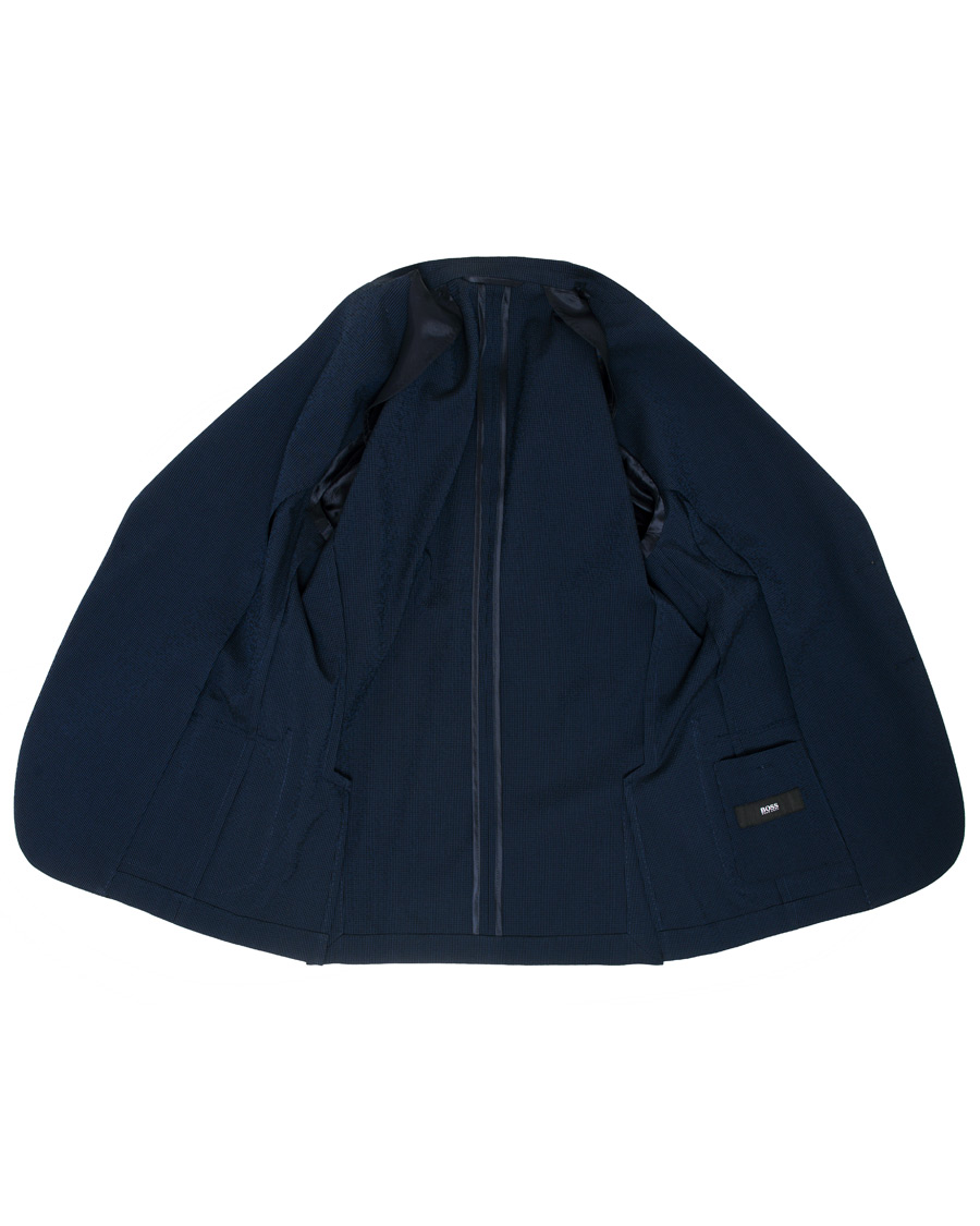 Herre | Dressjakker | BOSS BLACK | BOSS Nold Virgin Wool Seersucker Suit Blazer Open Blue