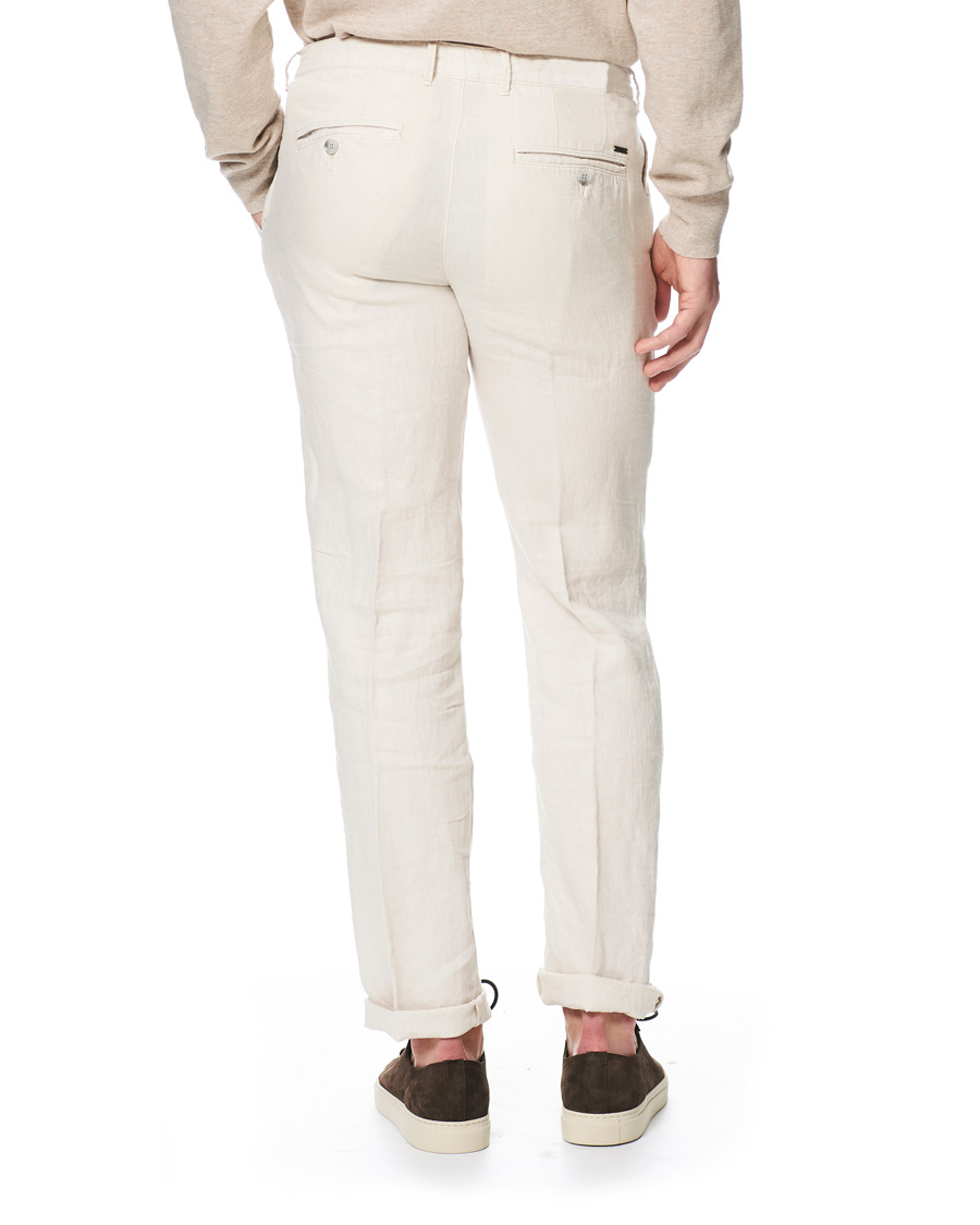 Herre | Bukser | BOSS BLACK | BOSS Crigan Linen Trousers Natural