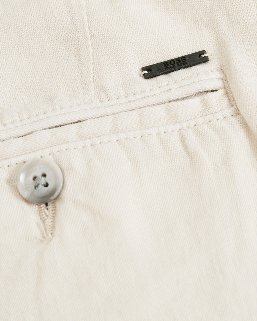 Herre | Bukser | BOSS BLACK | BOSS Crigan Linen Trousers Natural