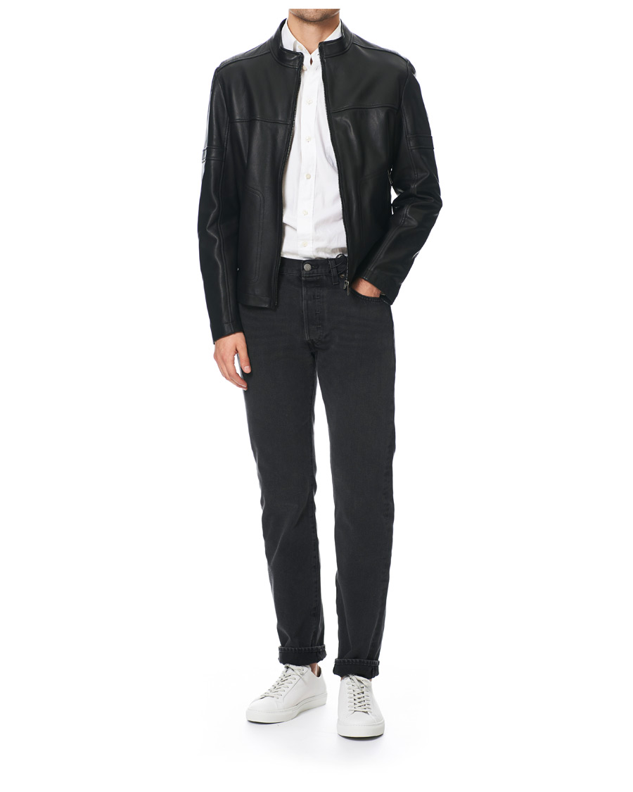 Herre | Jakker | BOSS BLACK | BOSS Nidan Leather Jacket Black