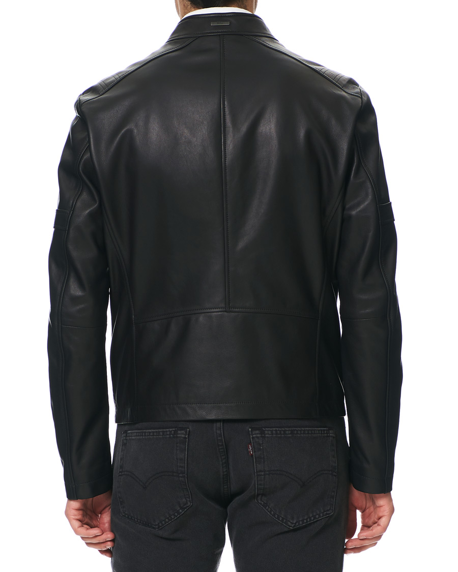 Herre | Jakker | BOSS BLACK | BOSS Nidan Leather Jacket Black