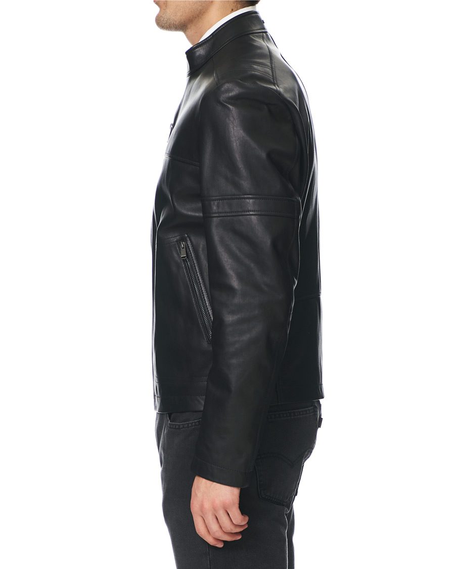 Herre | Jakker | BOSS BLACK | BOSS Nidan Leather Jacket Black