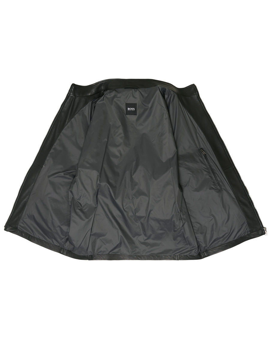 Herre | Jakker | BOSS BLACK | BOSS Nidan Leather Jacket Black