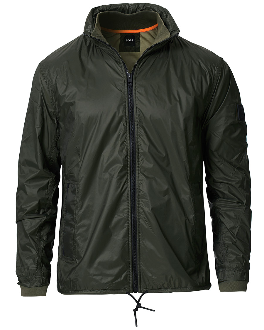 Herre | Jakker | BOSS ORANGE | BOSS Casual Zrock Featherweight Nylon Jacket Dark Green
