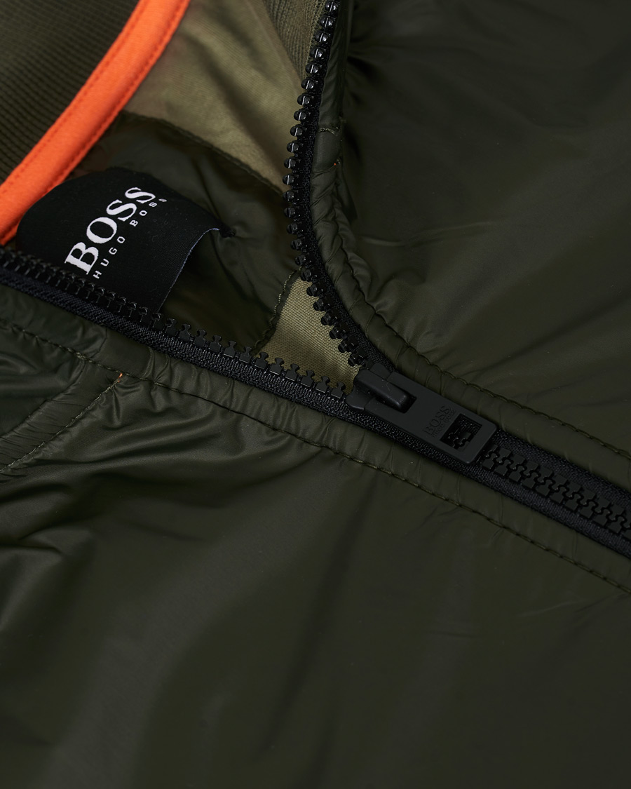 Herre | Jakker | BOSS ORANGE | BOSS Casual Zrock Featherweight Nylon Jacket Dark Green