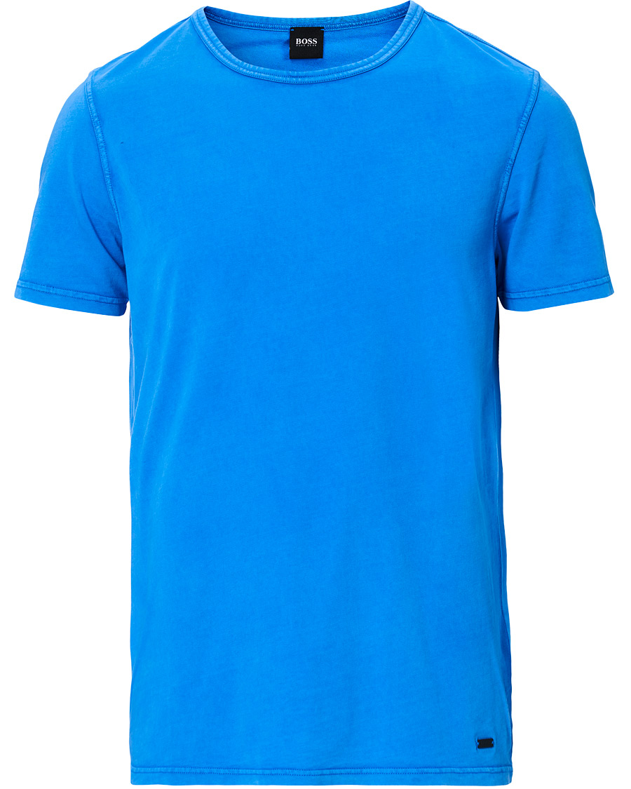 Herre | T-Shirts | BOSS ORANGE | BOSS Casual Tokks Garment Dyed Tee Light Blue