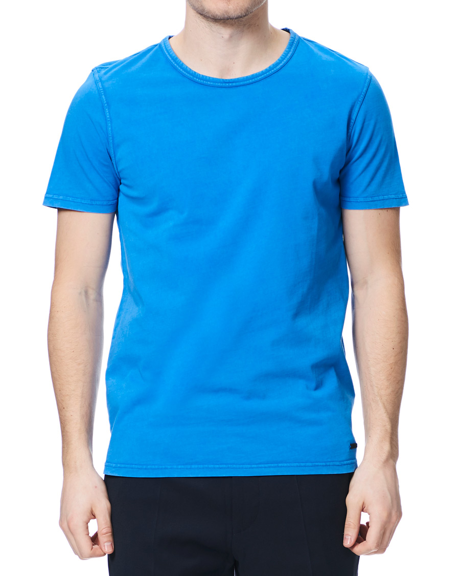Herre | T-Shirts | BOSS ORANGE | BOSS Casual Tokks Garment Dyed Tee Light Blue