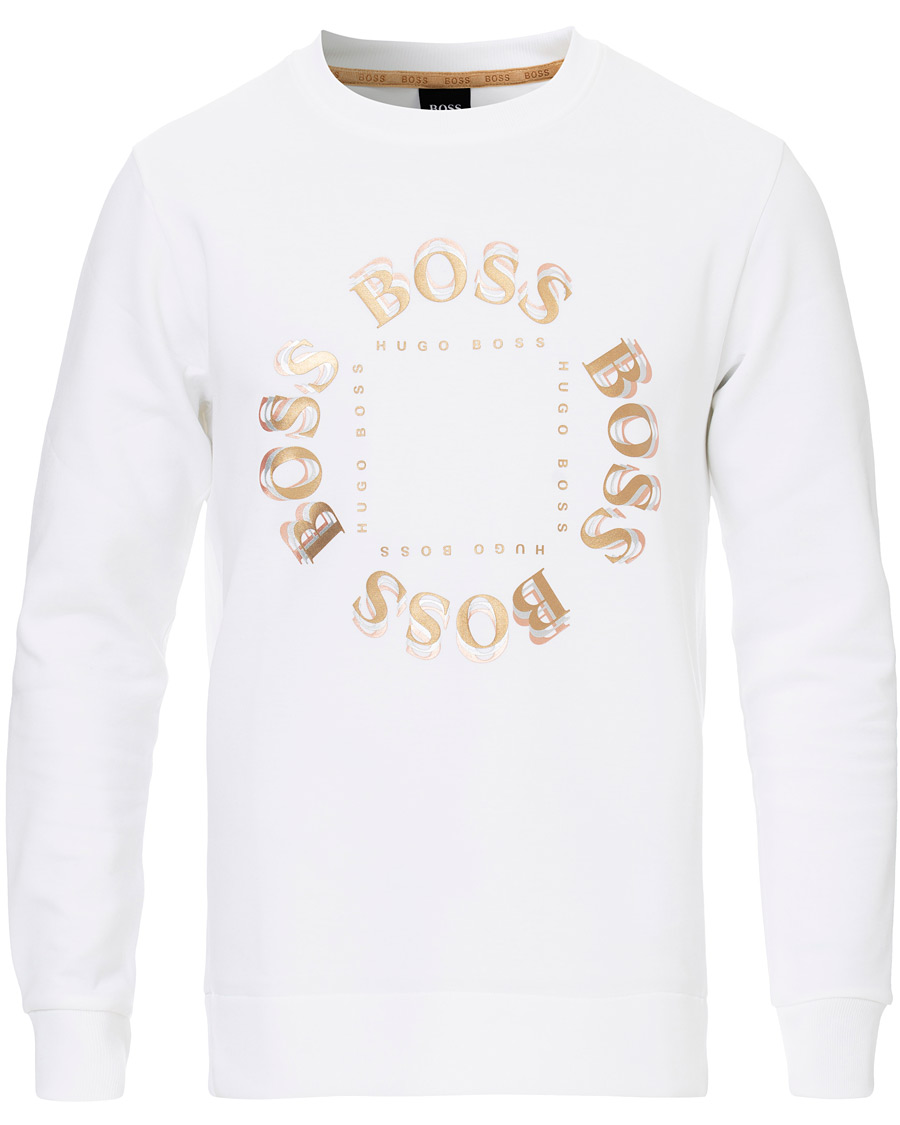 Herre | Gensere | BOSS GREEN | BOSS Athleisure Salbo Circle Sweatshirt White/Gold